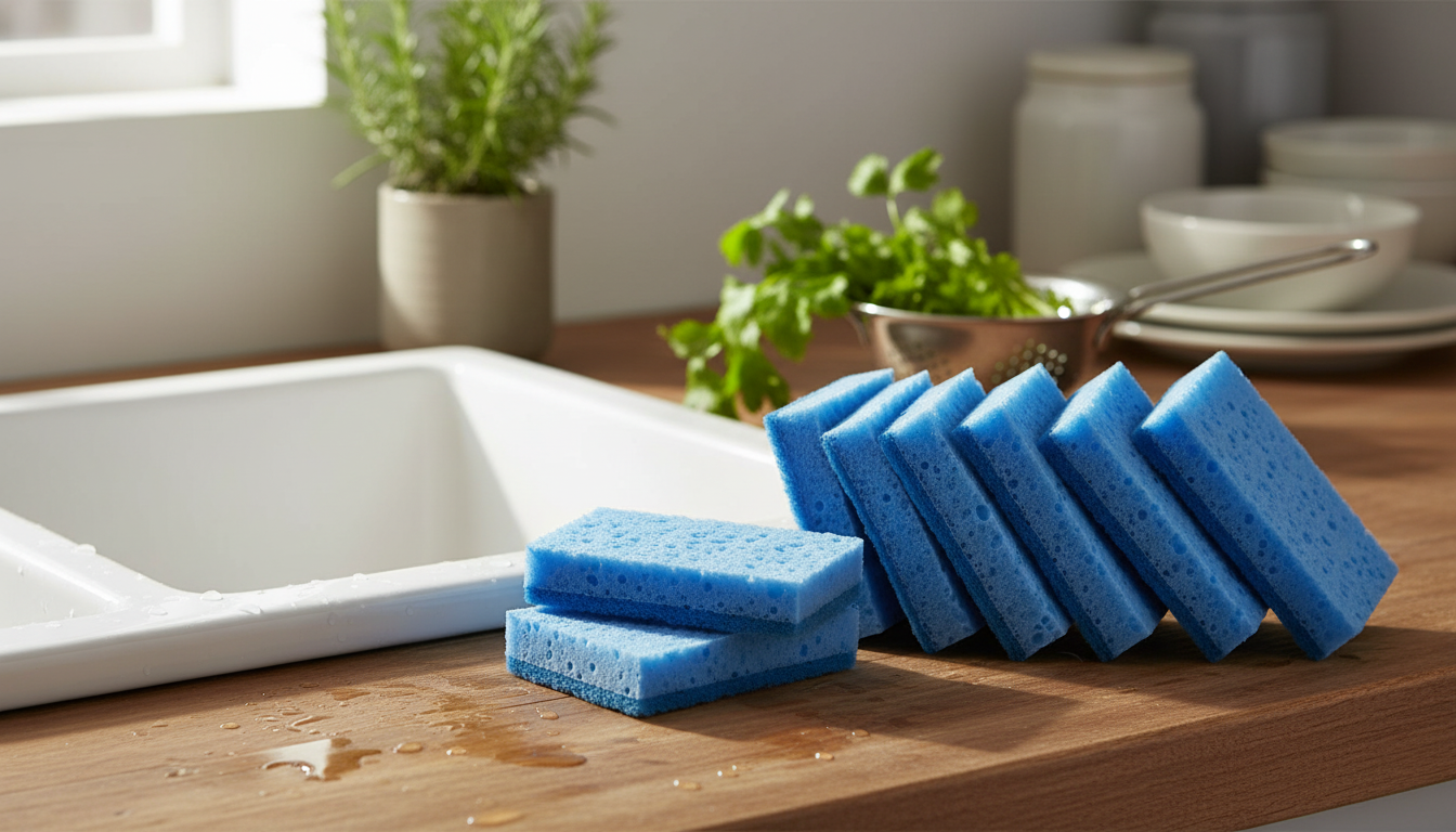 12-Pack Dual-Sided Kitchen Sponges That Dry Fast