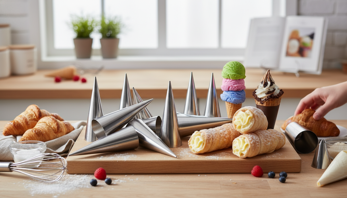 16 Stainless Pastry Cone Molds for Cream Horns & Cones