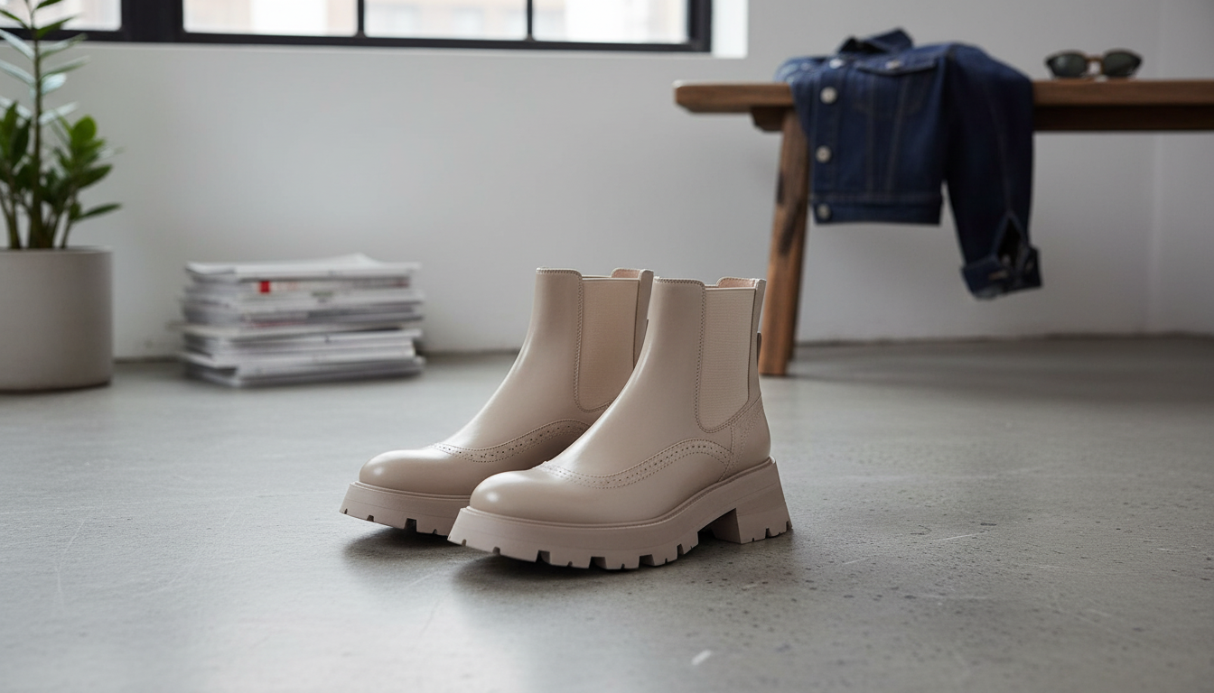 Alexander McQueen Taupe Chelsea Boots: Flared Sole