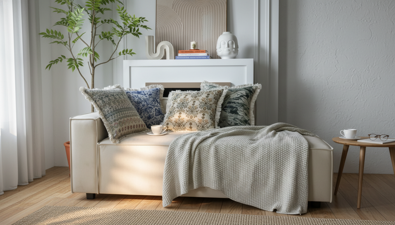 American Jacquard Pillow Cover: Woven Texture, Easy Update