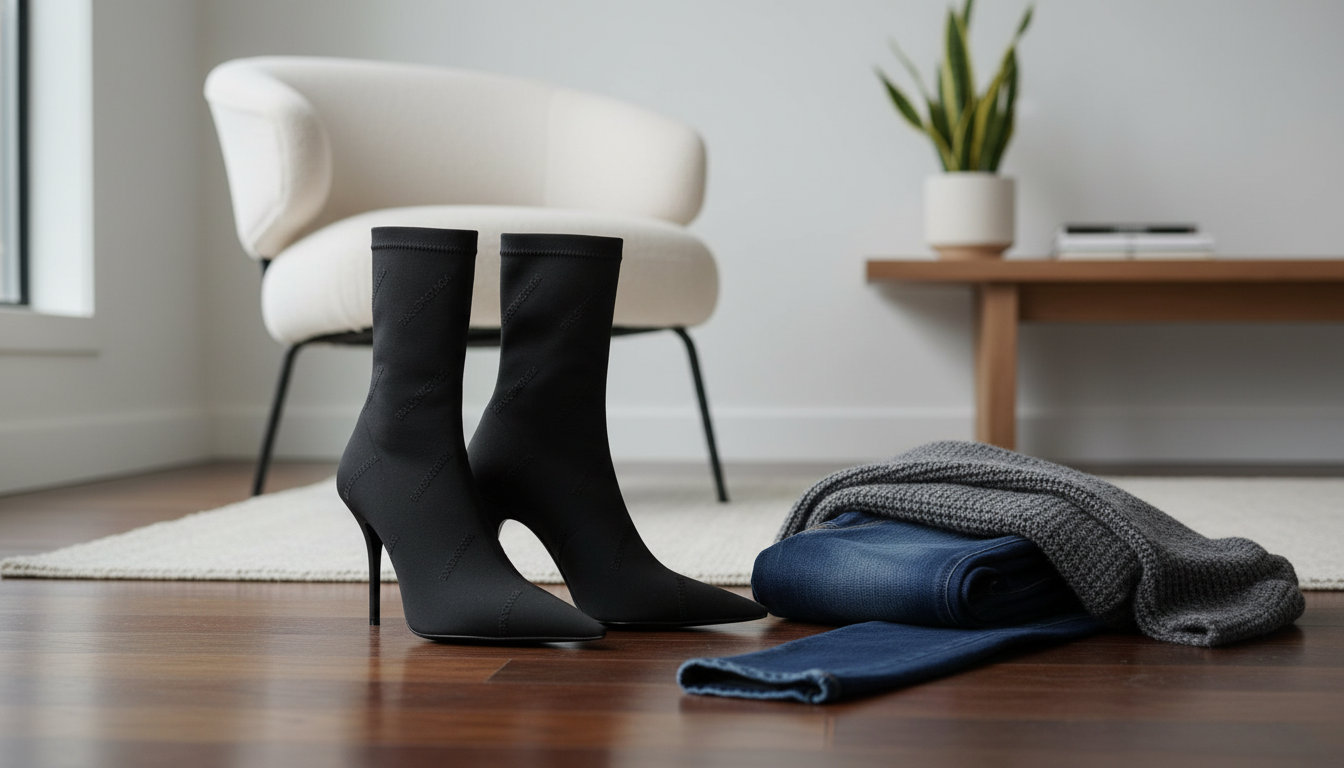 Balenciaga Knife Logo Sock Ankle Boots: Fit & Styling