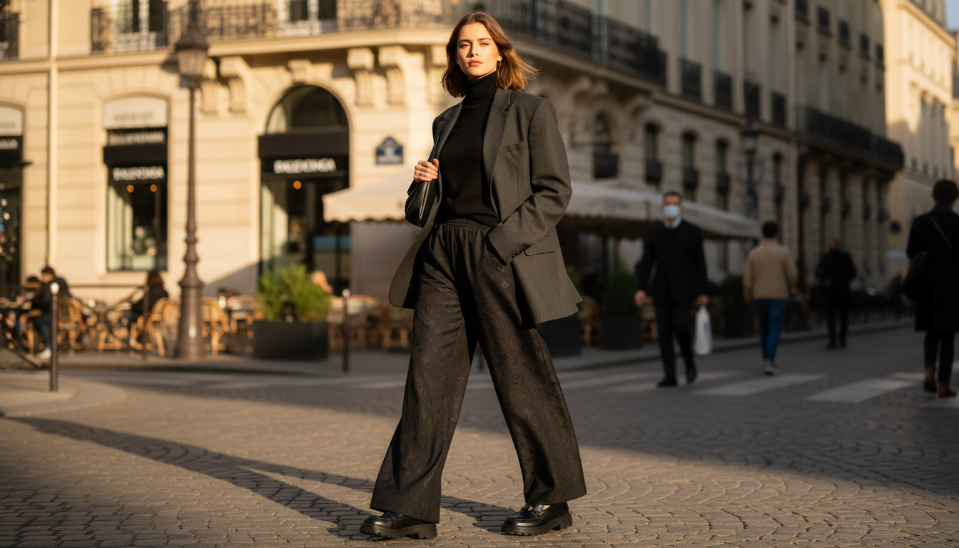 Balenciaga Monogram Wide-Leg Pants: Fit & Styling Guide