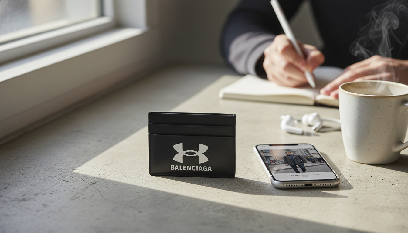 Balenciaga x Under Armour Leather Card Holder Guide