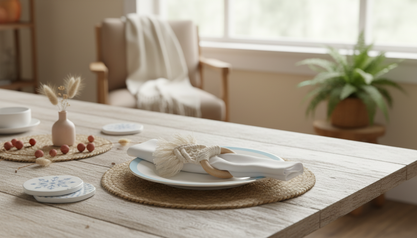 Boho Rope Tassel Napkin Rings: Easy Table Style