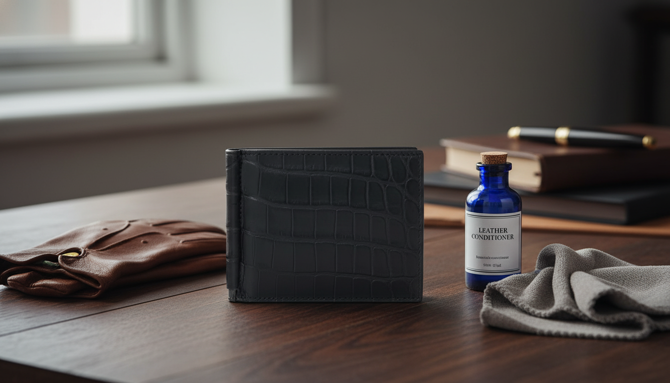 Bottega Veneta Black Crocodile Wallet: Care & Use