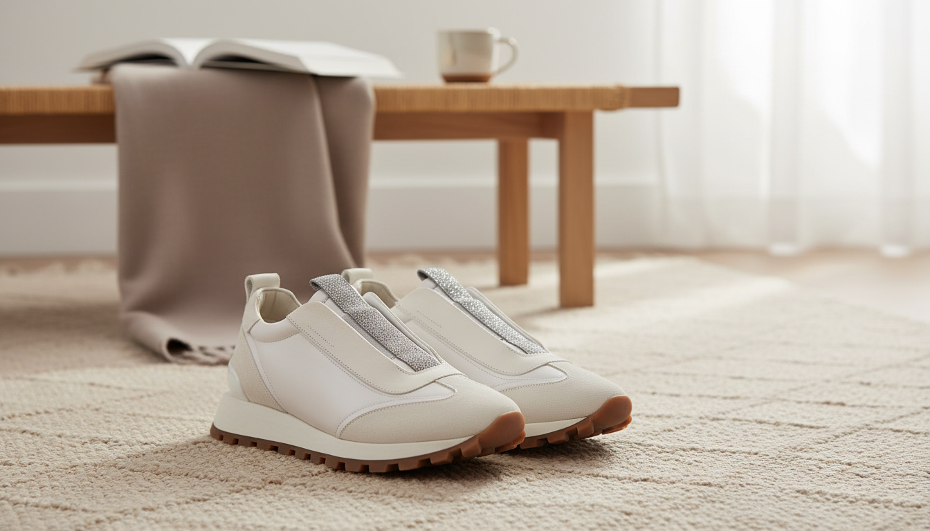 Brunello Cucinelli Jewel Slip-Ons: Suede Luxe