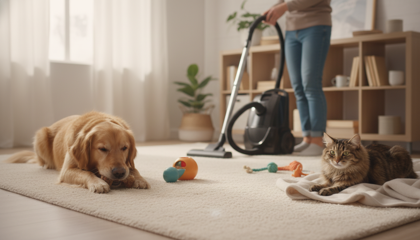 Calm Pets During Vacuuming: Steps for Dogs & Cats