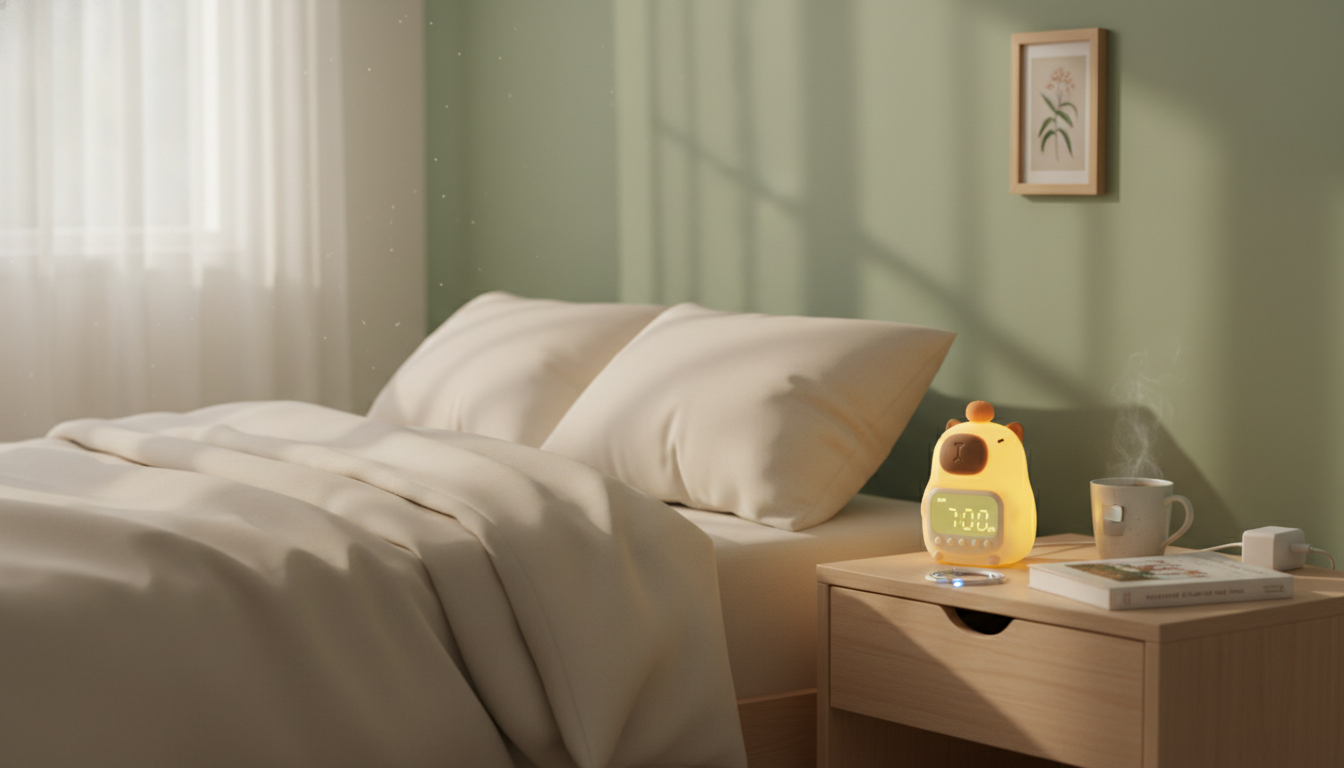 Capybara Rechargeable Night Light: Warm USB Bedside Glow