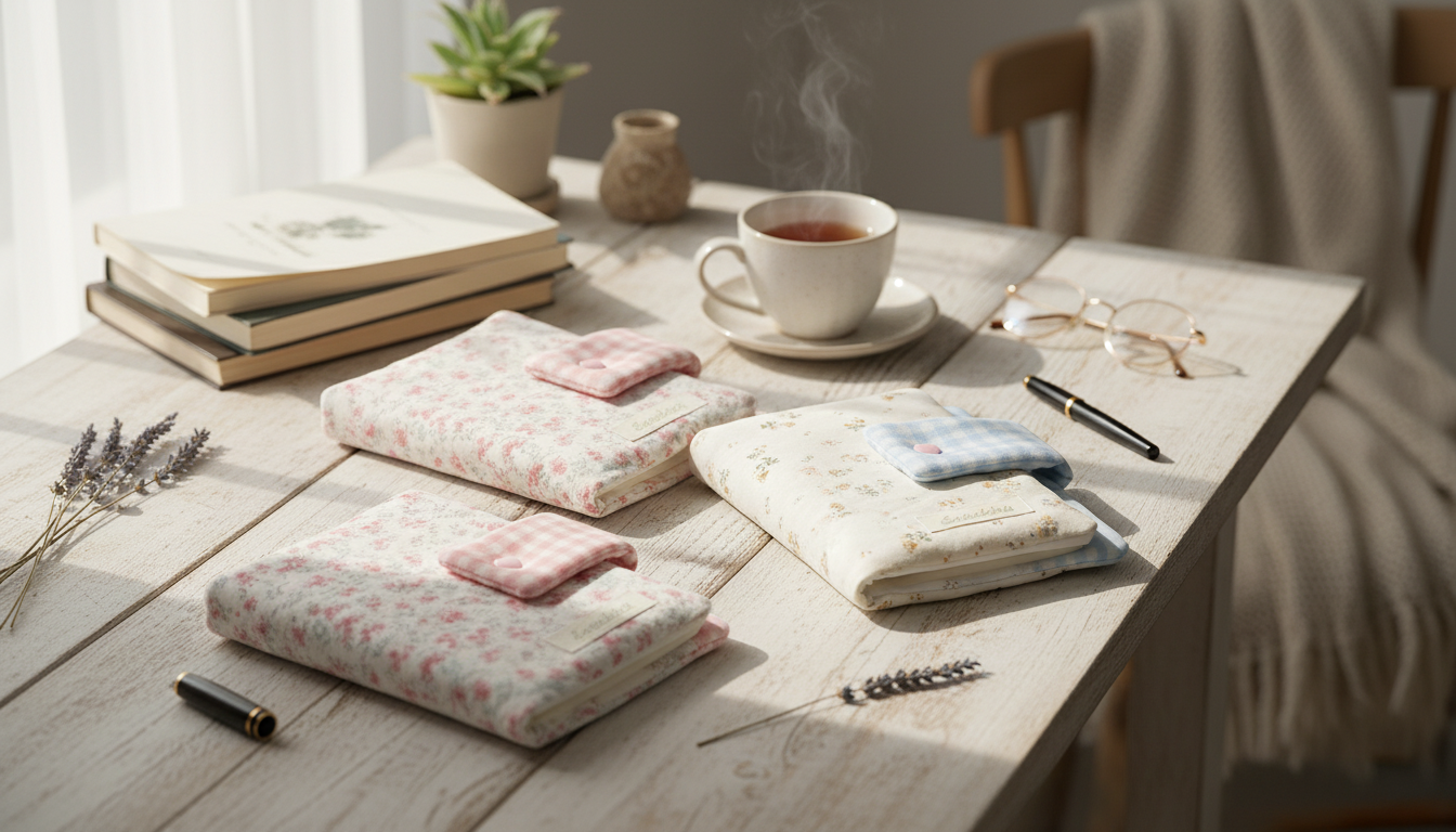 Floral Detachable Notebook: Stain-Resistant Fabric Cover