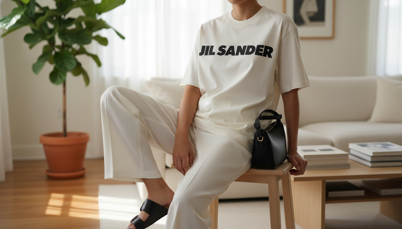Jil Sander Maxi Logo Cotton Tee: Fit, Styling & Care