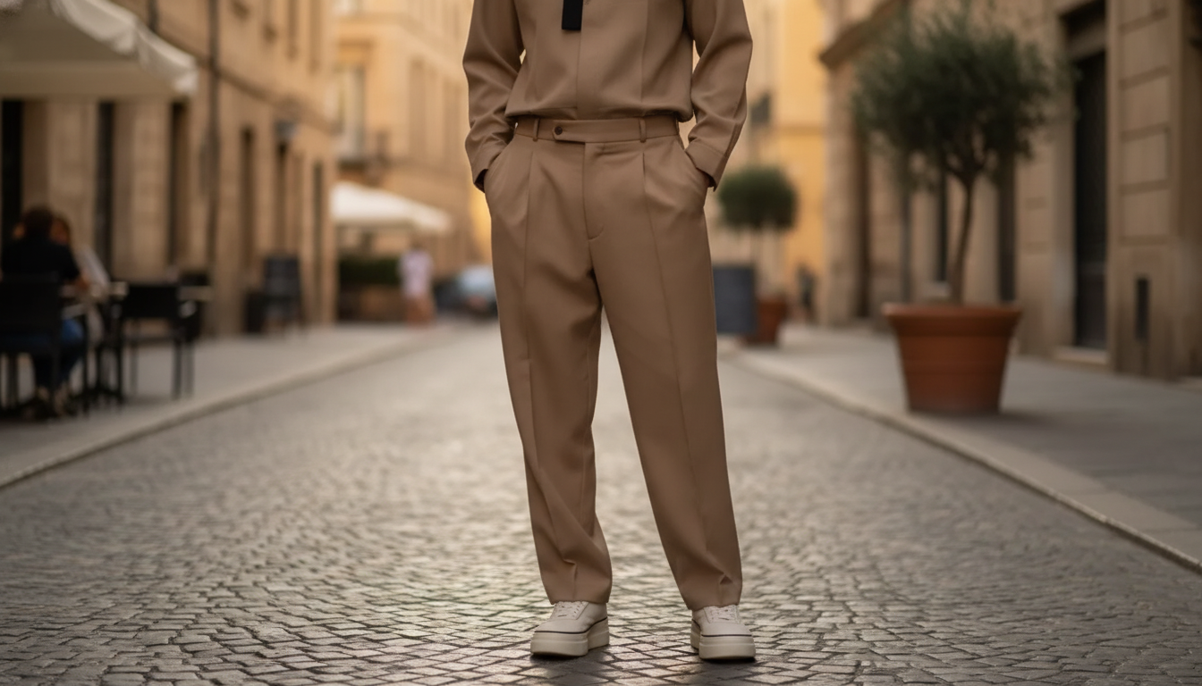 Jil Sander Wool Trousers: Adjustable Waist Comfort
