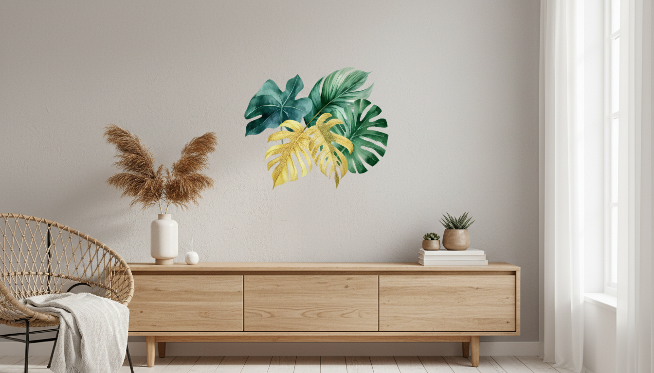 Nordic Green Leaf Wall Decals: Calm, Modern Wall Styling