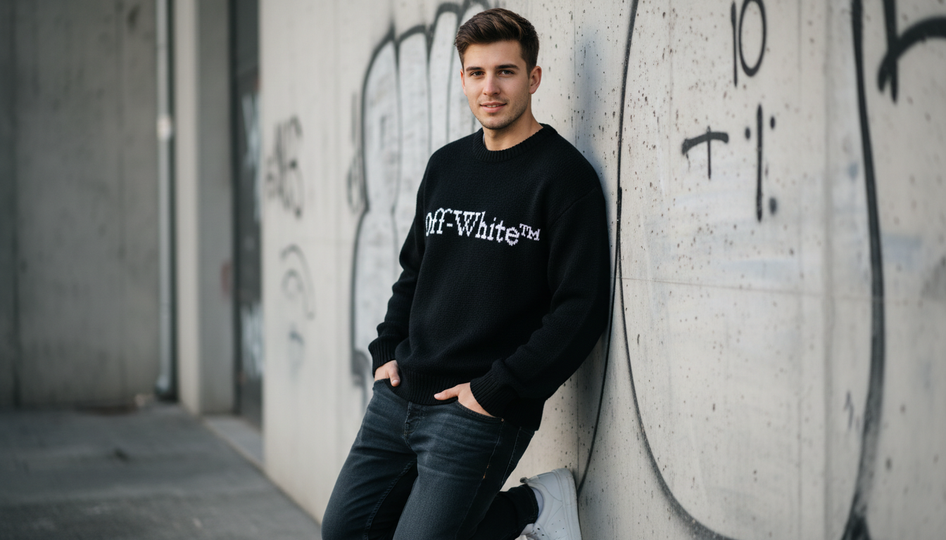 Off-White Cotton Crew Neck: Fit, Comfort & Style