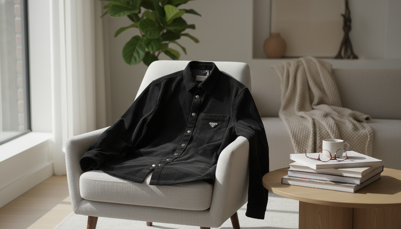 Prada Velvet Shirt Jacket: Modern Texture, Easy Layering