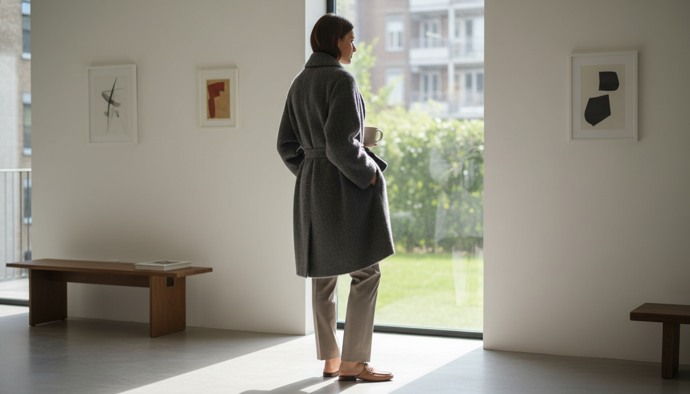 The Row Ija Coat: Shawl Lapel Wrap with Knotted Sash
