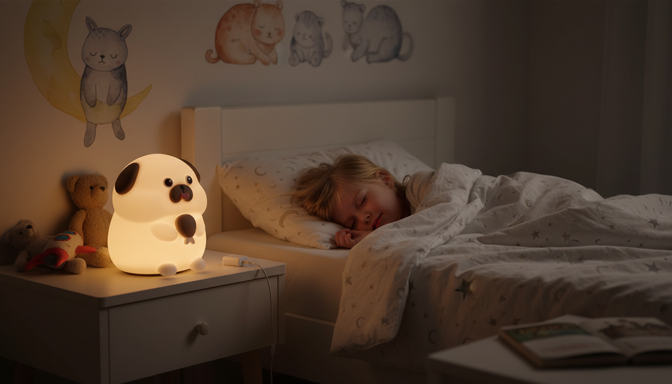 USB Rechargeable Dog Night Light for Kids’ Bedtime