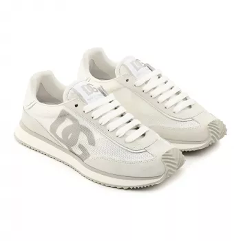 D&G Suede Detail Sneakers: Subtle Monogram Heel Style